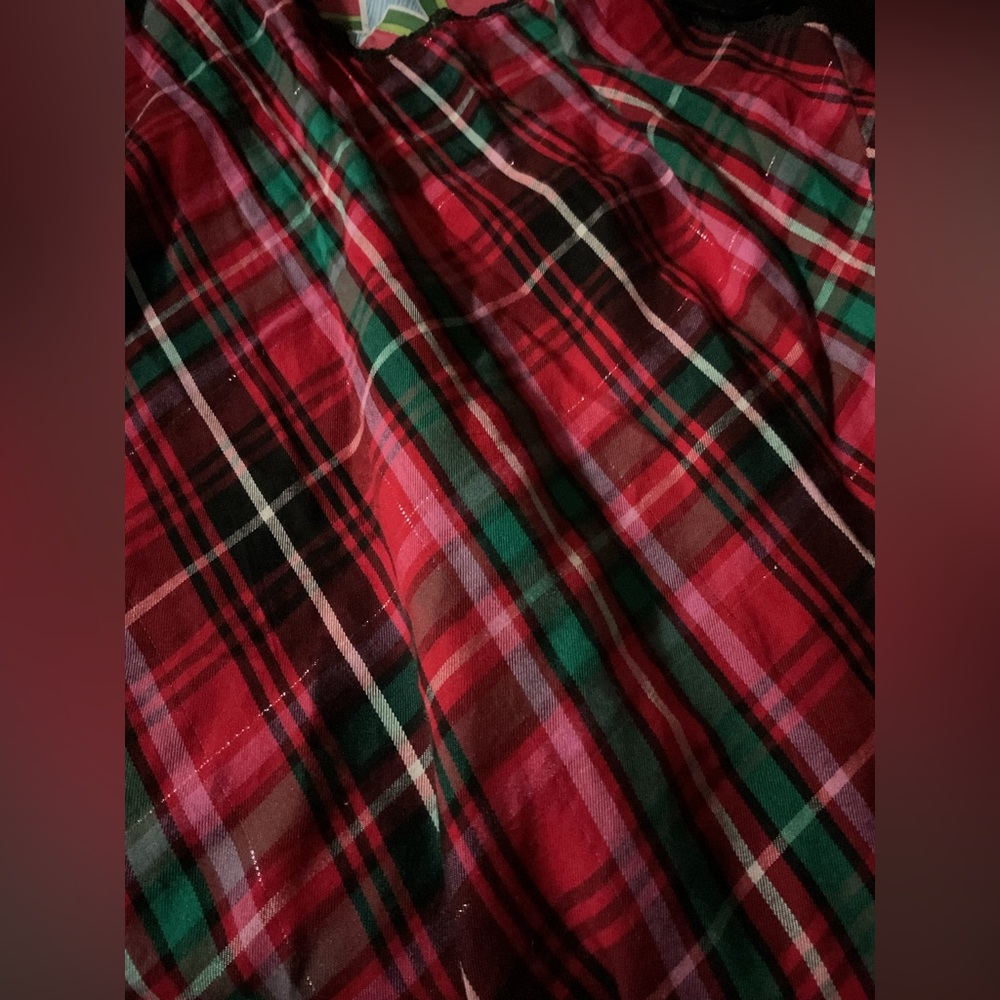 Victoria's Secret Plaid Pajama Nightgown/Slip Dress with a hint of shimmer - Picture 7 of 7